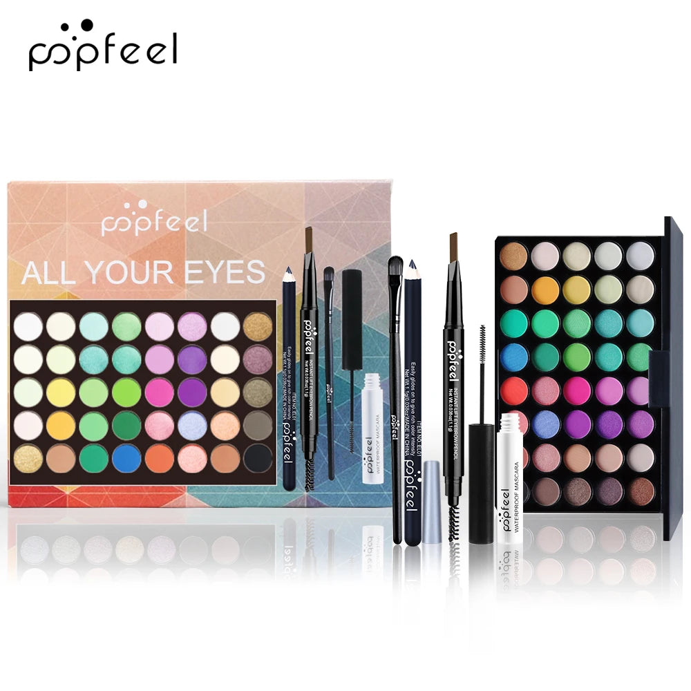 All-in-One Makeup Set- Eyeshadow, Eyeliner & Mascara